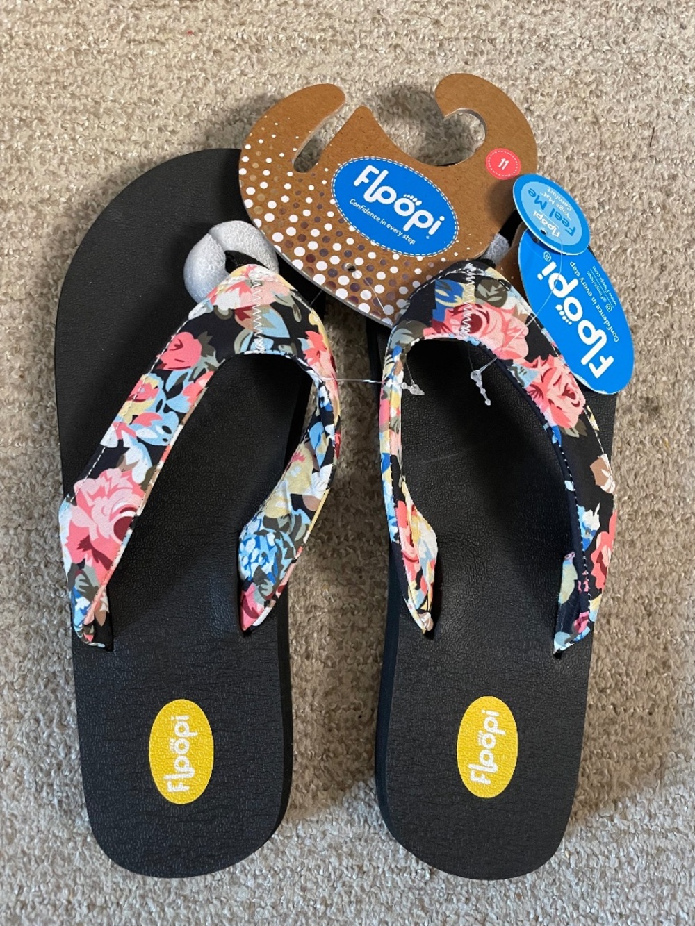 Floopi Sandals Floral Sz. 11 NWT